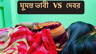 StepBrother drilled tough the hot Bhabhi