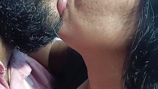 Vaishnavy and Sharun Raj lengthy lip padlock with stout in nature's garb sex commence with slowmotion music afterwards with real sound common speed