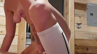 Hotwife rides BWC and records it total for her cuckold spouse at abode