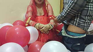 First Darkness of a Newly Married Desi Charming Hawt Wife Screwed by Spouse in Hindi