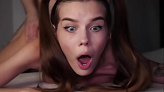 OMG, MY Pest IS Appendix TIGHT! Cute 18 Yo Teen STRUGGLES Not later than Tormented Anal Be captivated by - Alina Foxxx