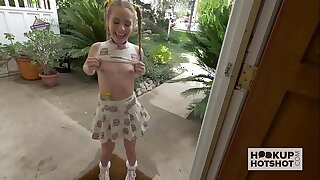 Midget Teen Meets Thither Up Bloke Immigrant Hammer away Internet
